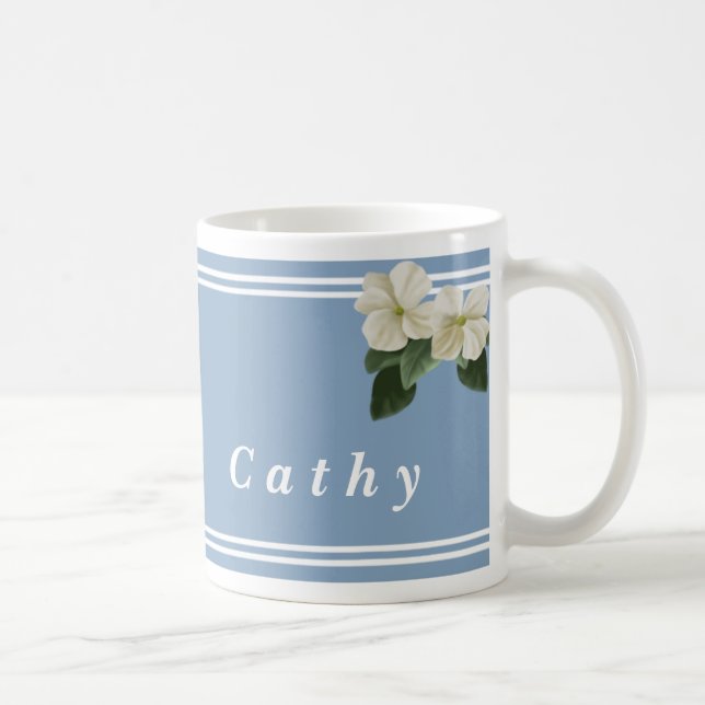 Taza De Café Mug de flor personalizada (Derecha)