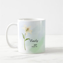 Mug de flor personalizada en julio