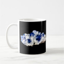 Mug de floración azul profundo transparente natura
