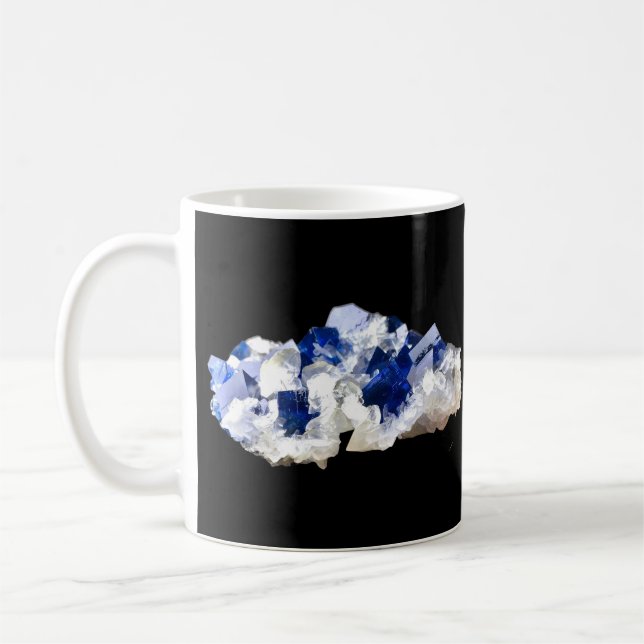 Taza De Café Mug de floración azul profundo transparente natura (Izquierda)
