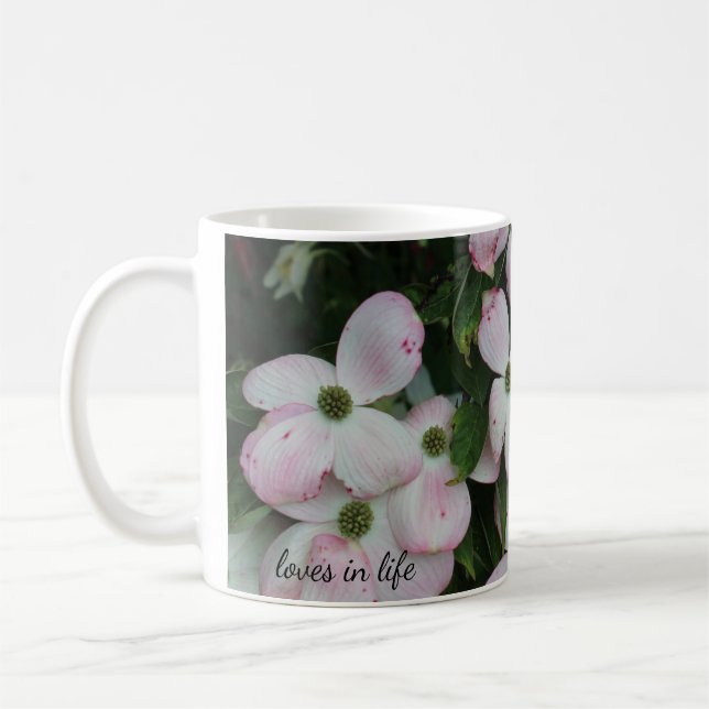 Taza De Café Mug de flores de dogwood encantadora (Izquierda)