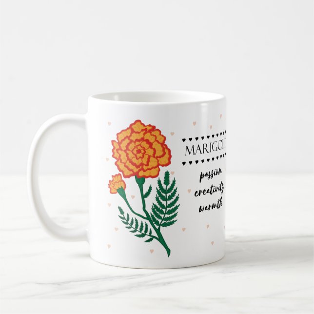 Taza De Café Mug de flores de parto de octubre con significados (Izquierda)