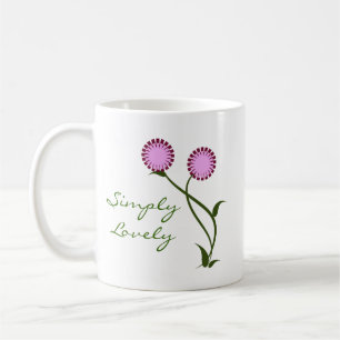 Taza De Café Mug de flores encantadoras, lavanda