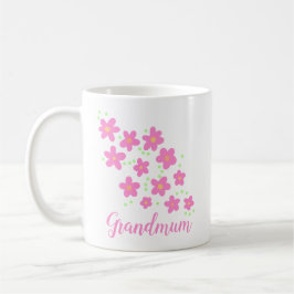 Taza De Café Mug de flores extravagantes rosadas