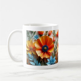 Taza De Café Mug de flores prensadas, Cottagecore de flores sil