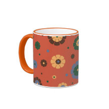 Mug de flores retro