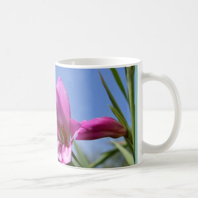 Taza De Café Mug de flores rosadas (Derecha)