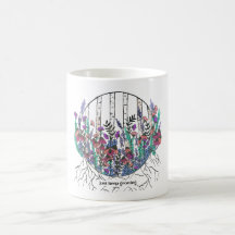 Mug de flores silvestres dibujadas a mano | Seguir