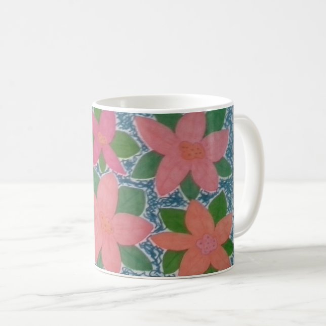 Taza De Café Mug de flores tropicales de bonito (Anverso derecho)