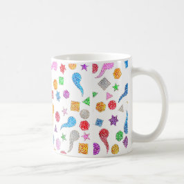 Taza De Café Mug de formas de purpurina