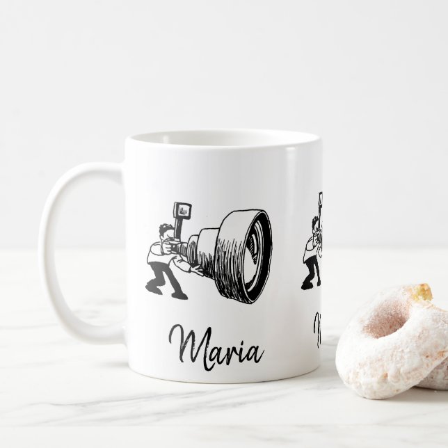 Taza De Café Mug de fotógrafo (Con donut)