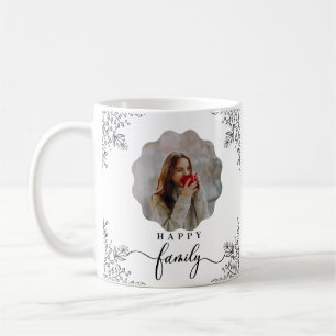 Taza De Café Mug de fotos familiares felices para negros y blan