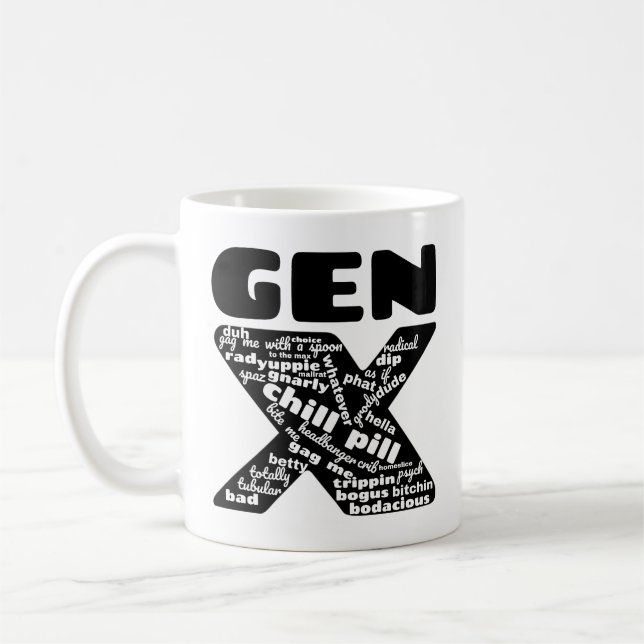 Taza De Café Mug de frases de Gen X (Izquierda)