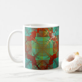 Taza De Café Mug de fusión cromática roja y verde