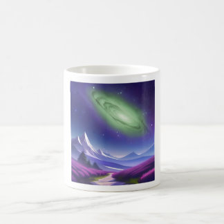 Taza De Café Mug de galaxia cósmica - Nebulosa verde sobre el m