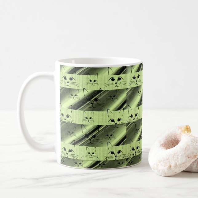 Taza De Café Mug de gato (Con donut)