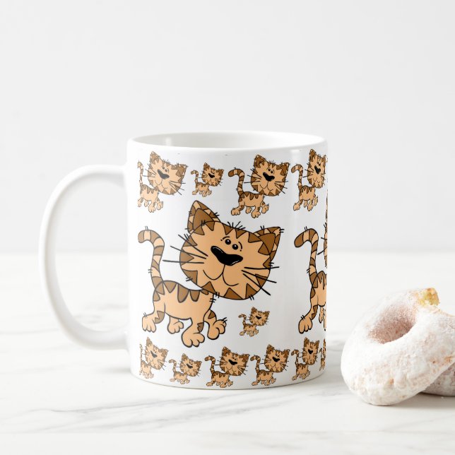 Taza De Café Mug de gato (Con donut)