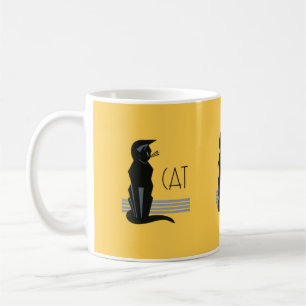 Taza De Café Mug de gato Art Deco