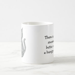 Taza De Café Mug de gato botón Snooze - Pintura original