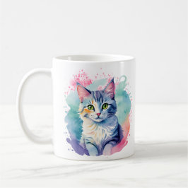 Taza De Café Mug de gato colorido