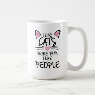 Taza De Café Mug de gato de neón lindo - Diseño de corazón bril
