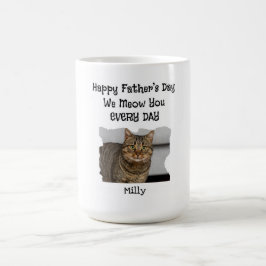 Taza De Café Mug de gato del día del padre personalizado