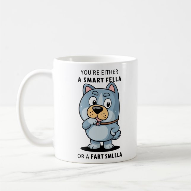 Taza De Café Mug de gato humorístico - Guadilla inteligente o m (Izquierda)