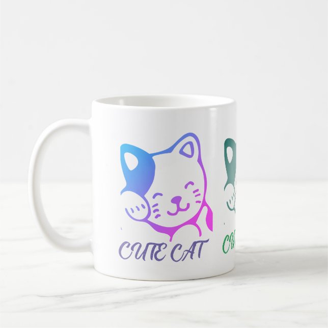 Taza De Café Mug de gato lindo (Izquierda)