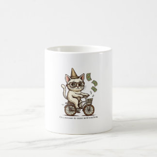 Taza De Café Mug de gato malicioso - Gato gracioso estilo vinta