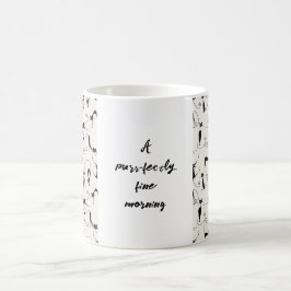 Taza De Café Mug de gato negro y crema de personalizable