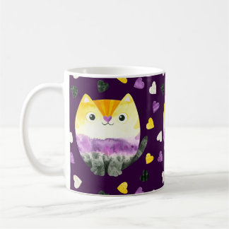 Taza De Café Mug de gato no binario