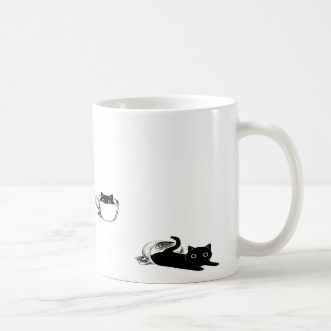 Taza De Café Mug de gato personalizado (Derecha)