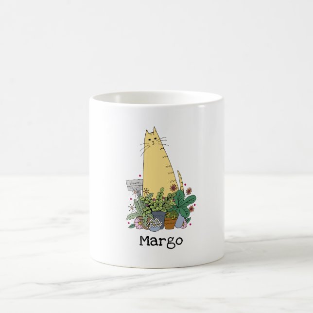 Taza De Café Mug de gato personalizado (Centro)