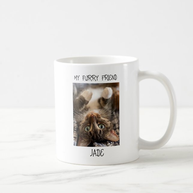 Taza De Café Mug de gato personalizado (Derecha)