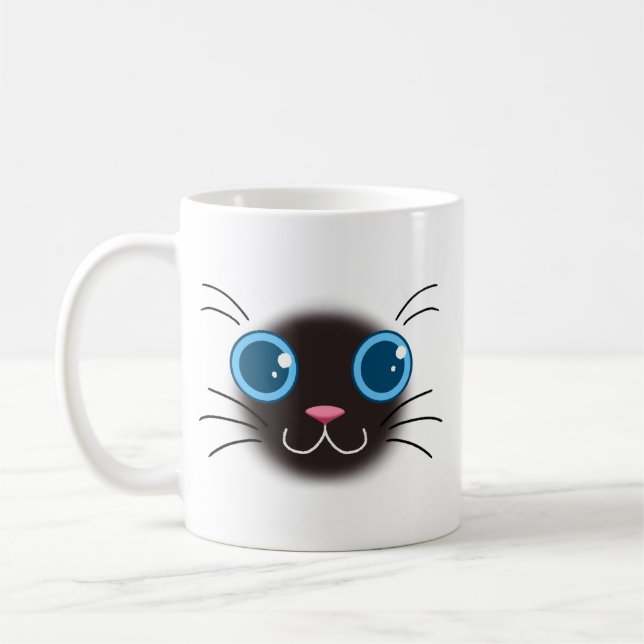 Taza De Café Mug. de gato siamés (Izquierda)
