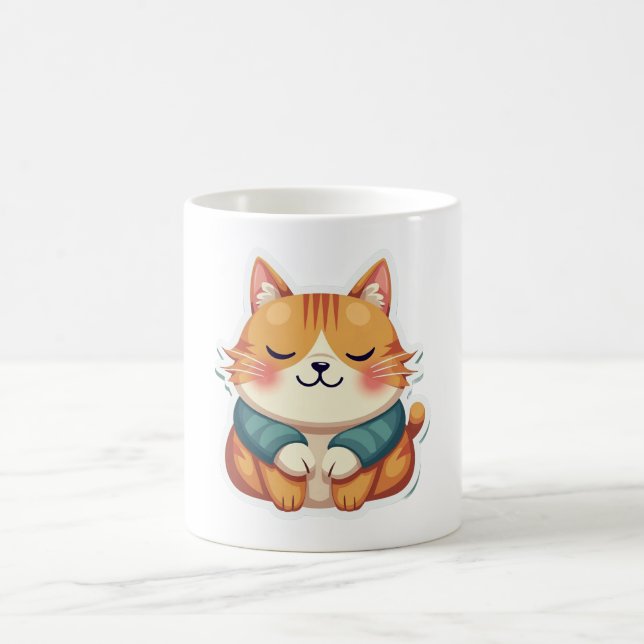 Taza De Café Mug de gato somnoliento (Centro)