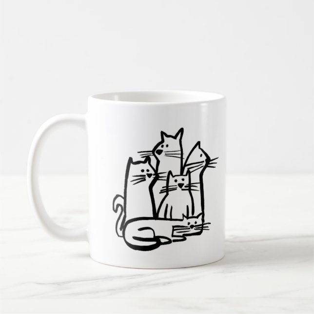 Taza De Café Mug. de gatos (Izquierda)