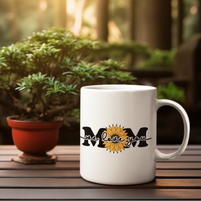 Taza De Café Mug de girasol "Te queremos a tu mamá" (Subido por el creador)