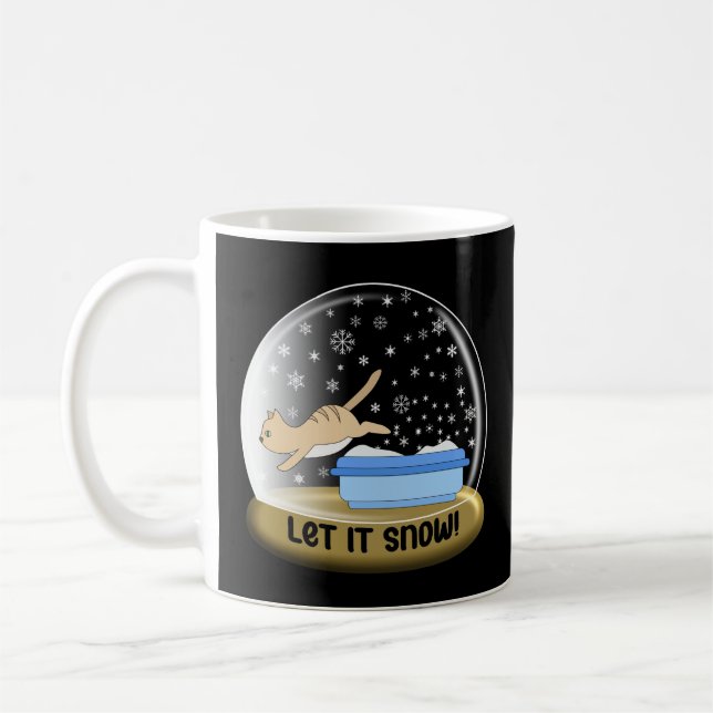 Taza De Café Mug de glóbulos de nieve de litro Kitty (Izquierda)