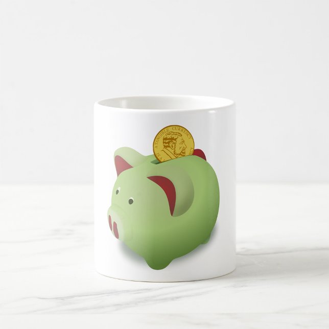 Taza De Café Mug de Green Piggy Bank (Subido por el creador)