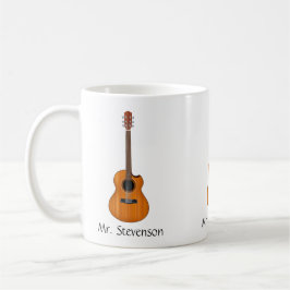 Taza De Café Mug de guitarra acústica natural