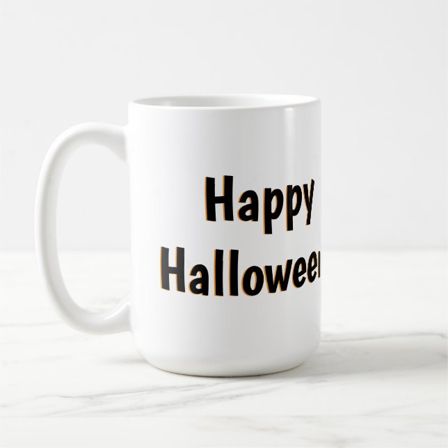 Taza De Café Mug de Halloween con gato lindo y calabaza (Izquierda)