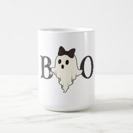 Taza De Café Mug de Halloween lindo - Fantasma de "Boo" con bar