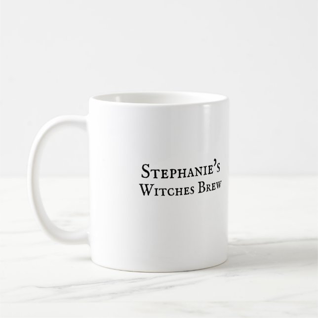 Taza De Café Mug de Halloween personalizado tu nombre+brujas de (Izquierda)