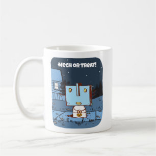 Taza De Café Mug de Halloween Retro Cute Robot