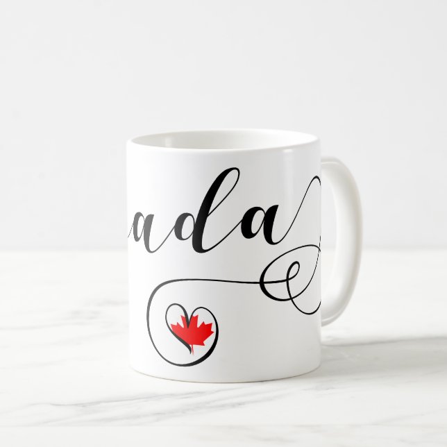 Taza De Café Mug de Heart Canada, bandera canadiense (Anverso derecho)
