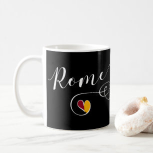 Taza De Café Mug de Heart Rome, Italia, Italiano