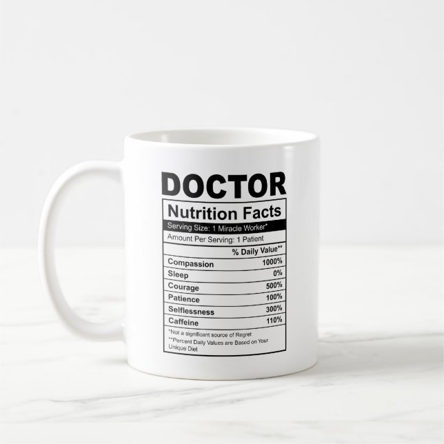 Taza De Café Mug de hecho de nutrición médica (Izquierda)