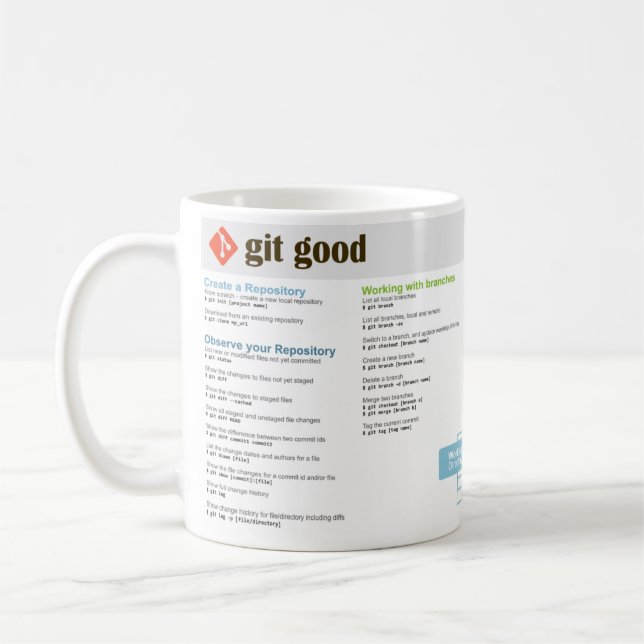 Taza De Café Mug. de hoja de cálculo "Git Good" (Izquierda)