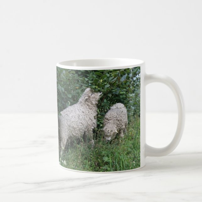 Taza De Café Mug. de hojas de oveja corta (Derecha)